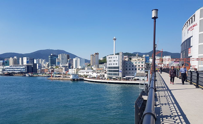 영도대교에서 바라 본 도심지
