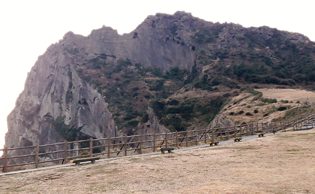 [사진1] 성산일출봉 들판 오르는 도중