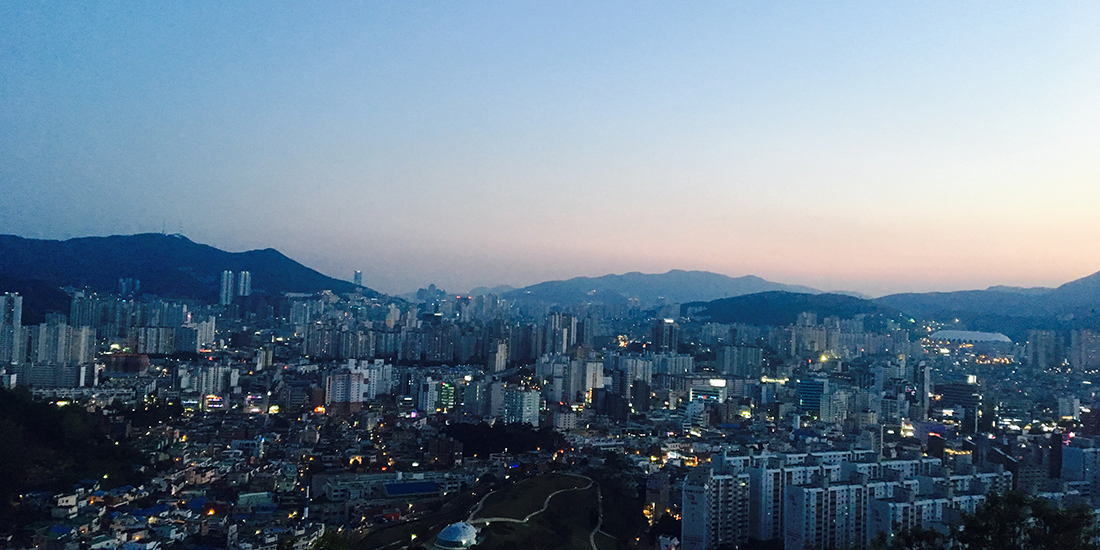 동래읍성에서 바라본 북장대일몰
