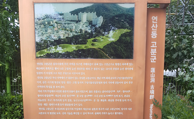 연산동고분군 안내판