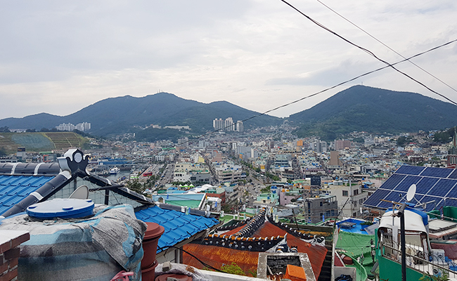 루프탑 카페에서 내려다본 경치 1