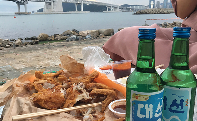 수변공원   술+안주+경치