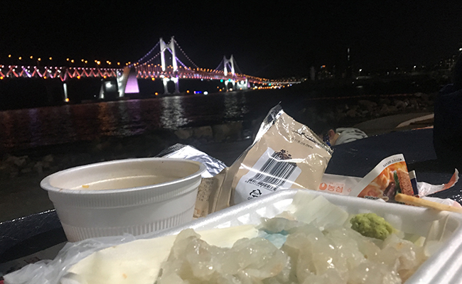 수변공원   술+안주+광안대교야경
