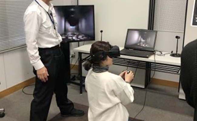 오사카 시립 아베노 방재센터의 VR 체험 1