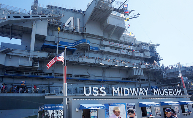 USS MIDWAY MUSEUM. 미국 서부의 대표적인 해군군사기지였던 샌디에이고에 위치해있다.