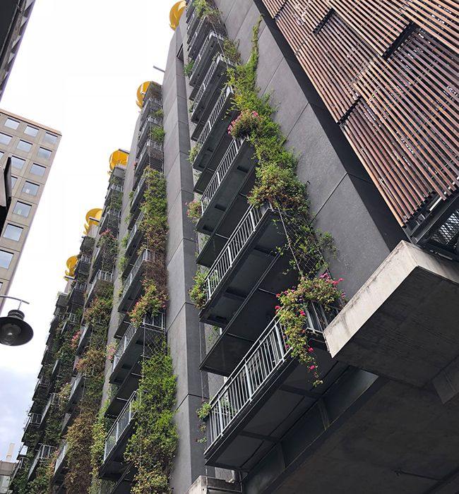 green facade