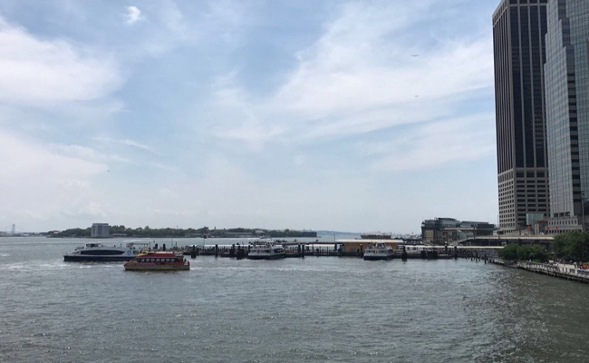 미국, 뉴욕, pier, 친수공간에서 바라본 피어 전경
