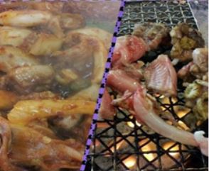 자갈치 시장의 먹장어 구이